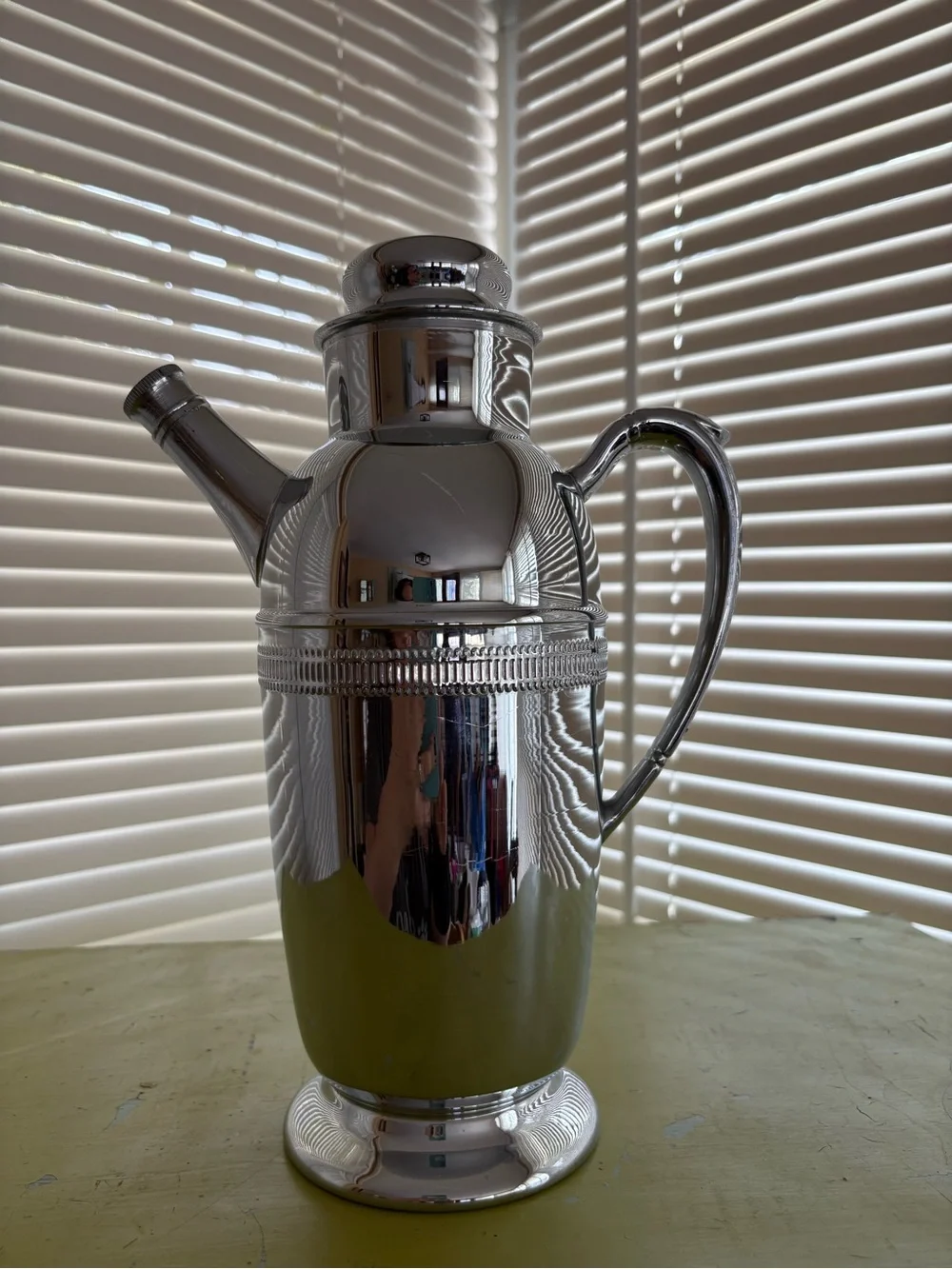 Continental Chrome Cocktail Shaker #3515 Barware Vintage Art Deco Classic